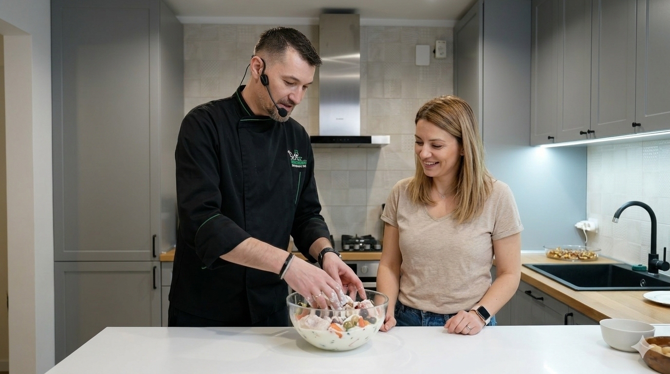 Bucătar Personal la Tine Acasă: O Experiență Culinară cu Gianina – Meniu Sănătos și Proaspăt
